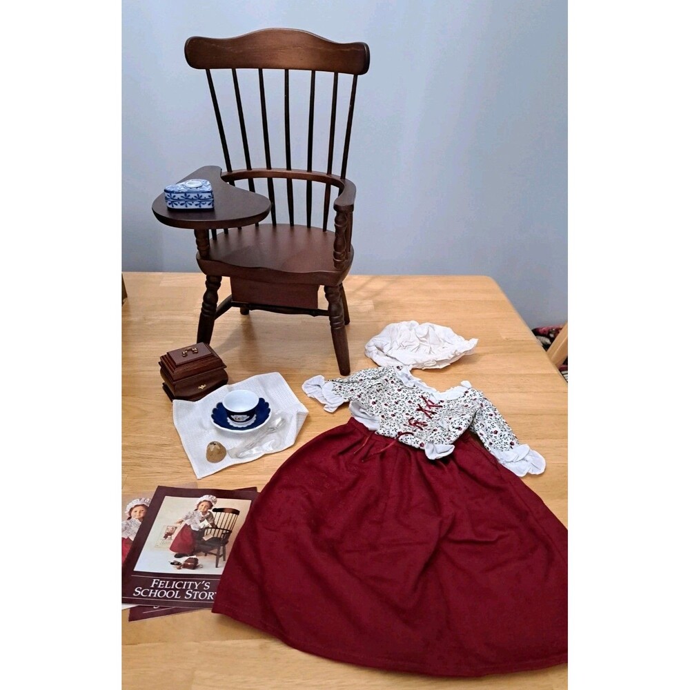 Pleasant Company American Girl Felicity School Story Outfit Chair Tea Set 1995